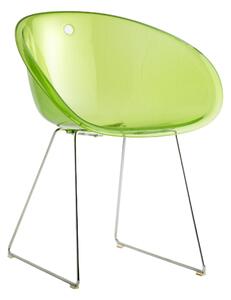 PEDRALI - Židle GLISS 921 DS - transparentní zelená