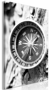 Obraz - Černobílý kompas 40x60
