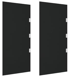 Vchodové stříšky 2 ks černé tvrzené sklo