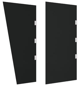 2dílná vchodová stříška černá tvrzené sklo