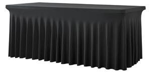 TENTino Elastický potah SKIRTING na skládací stůl 180-183x76 cm 1x VÝKROJ Barva ubrusu: ČERNÁ / BLACK