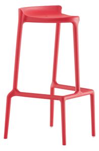 PEDRALI - Vysoká barová židle HAPPY 490 DS - červená