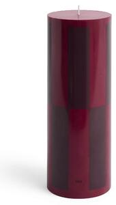 Svíčka Column Candle L Wine and Bordeaux Large Check 170 h