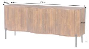 Komoda GRANDEUR 3D 180 CM hnědá masiv mango Nábytek | Úložné prostory | Komody | Nízké 11