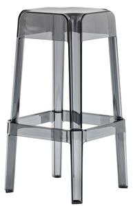 PEDRALI - Vysoká barová židle RUBIK 580 DS - transparentní kouřová
