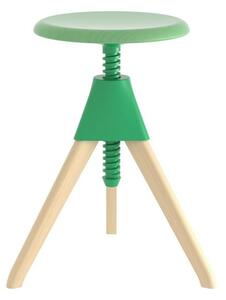 MAGIS - Barová židle JERRY - The Wild Bunch - buková se zeleným šroubem a sedákem