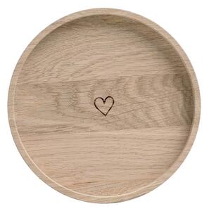 Dřevěný podnos Heart ø 16 cm