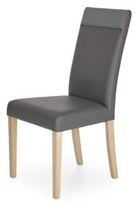 Jídelní židle NORBERT – masiv, ekokůže, více barev Dub sonoma / šedá