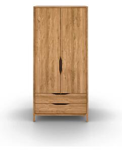 Šatní skříň z dubového dřeva v přírodní barvě 96x188 cm Twig – The Beds