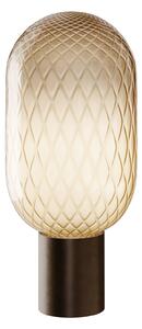 Il Fanale 279.03.MZ Bloom, stolní lampa z mosazi a kouřového bronzového skla, 1x15W LED E27, průměr 20,8cm