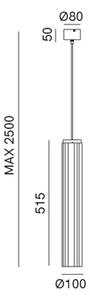 Il Fanale 299.01.OSC Dune, závěsné svítidlo z keramiky, 1x5W GU10, prům. 8cm, výška 41,5cm