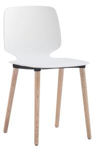 PEDRALI - Židle BABILA 2750 DS s jasanovou podnoží - bílá