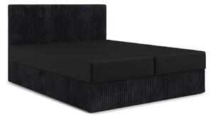 Čalouněná postel MOE s úložným prostorem 200x200 cm Černá
