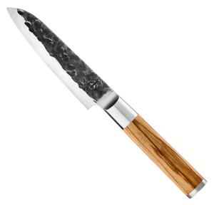Forged Olive Nůž Santoku, ruční kování, 14 cm