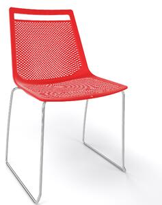 GABER - Židle AKAMI S, červená/chrom