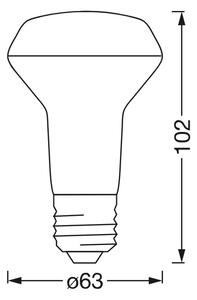LED RGBW Stmívatelná žárovka R63 SMART+ E27/4,7W/230V 2700-6500K Wi-Fi -Ledvance