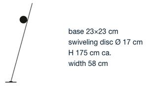 Catellani & Smith Luxusní stojací LED lampa Lederam F1, 2700K, 1x15W Barva: Bílá/Satén