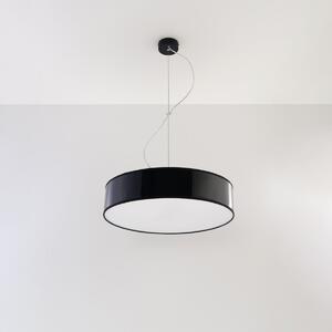 Závěsné svítidlo Arena, 1x černé plastové stínítko, (bílý plast), (fi 45 cm)