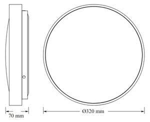 Osram - LED Stropní svítidlo CEILING LUXO LED/18W/230V pr. 32 cm stříbrná
