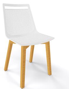 GABER - Židle AKAMI BL, bílá/dřevo