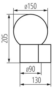 Kanlux 46080 - Venkovní nástěnná lampa STONO 1xE27/15W/230V IP65 antracit