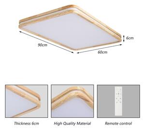 Brilagi - LED Stmív. svítidlo MOLINA SQUARE LED/128W/230V dub 90x60 cm + DO