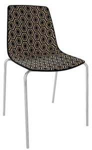 GABER - Židle ALHAMBRA NA, černobéžová/chrom
