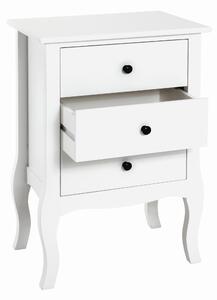 NOČNÍ STOLEK, paulovnie, bílá, 48/70/34 cm, Online Only