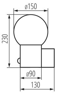 Kanlux 46081-Venkovní nástěnná lampa se senzorem STONO 1xE27/15W/230V IP65 antr