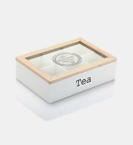 EH Box na čajové sáčky Tea, 6 přihrádek, bílá