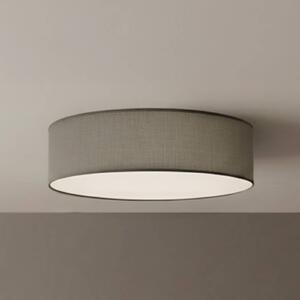 Milagro Lighting Stropní světlo Marshall, šedá, Ø 50 cm, kov/ratan, stmívatelný, Hliník / šedá / zinek, Obývací pokoj / jídelna, Dřevo, Moderní