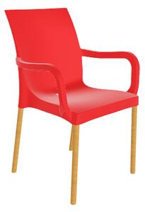 GABER - Židle IRIS BL B, červená/buk