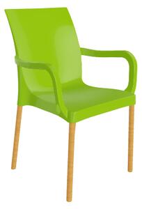 GABER - Židle IRIS BL B, zelená/buk