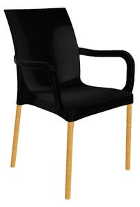 GABER - Židle IRIS BL B, černá/buk