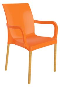 GABER - Židle IRIS BL B, oranžová/buk