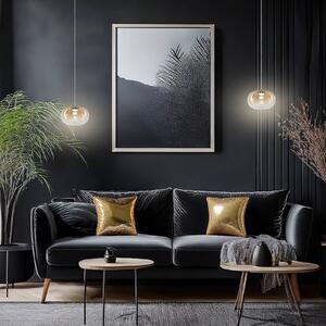 Milagro Lighting Závěsné světlo Vaso, jantarová, Ø 18 cm, sklo, Krémová / jantar, Obývací pokoj / jídelna, Sklo, Moderní