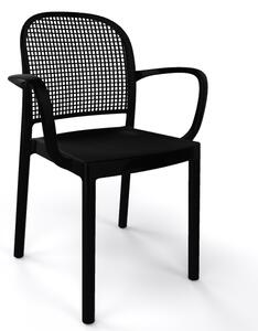 GABER - Židle PANAMA s područkami, černá