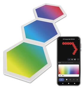 Rozš. sada 3x RGBIC Stmívatelný panel LED/1,8W/230V Wi-Fi Tuya