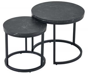 2SET odkládací stolek ELEGANCE mramorový vzhled Nábytek | Doplňkový nábytek | Odkládací stolky