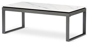 Konferenční stolek ALMADA bílý mramor/šedá
