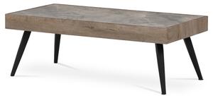 Konferenční stolek LISBOA šedý mramor/černá