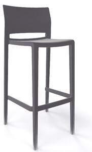 GABER - Barová židle BAKHITA - vysoká, tmavě šedá