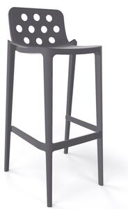 GABER - Barová židle ISIDORO 66 - nízká, tmavě šedá