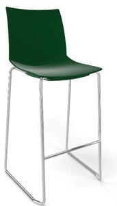 GABER - Barová židle KANVAS ST 76 - vysoká, zelená/chrom