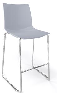 GABER - Barová židle KANVAS ST 66 - nízká, šedá/chrom