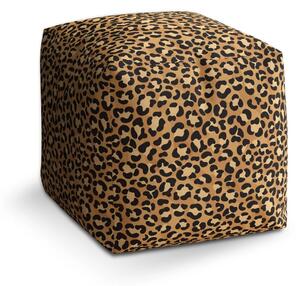 Sablio Taburet Cube Gepardí vzor - 40x40x40 cm