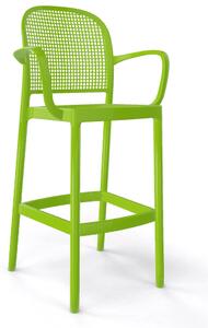 GABER - Barová židle PANAMA B - vysoká, zelená