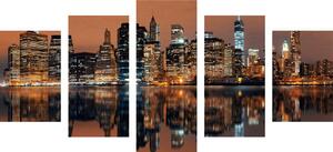 5-dílný obraz město Manhattan