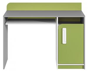 Psací stůl VILLOSA šedá/bílá/zelená