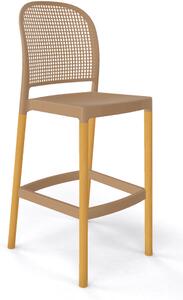 GABER - Barová židle PANAMA BL - vysoká, hnědá/buk